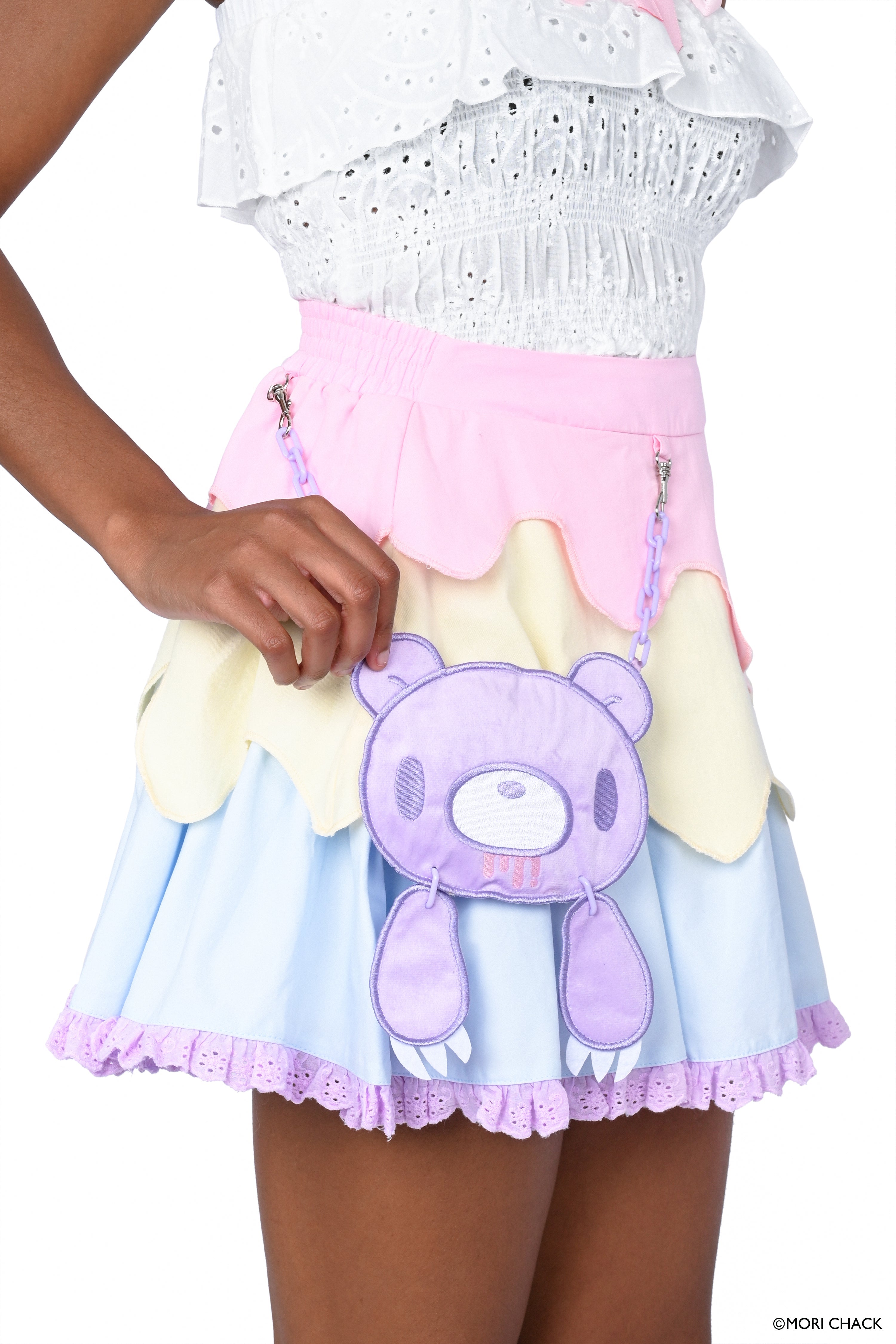 Gloomy Bear x My Violet  - Pastel Drip Skirt